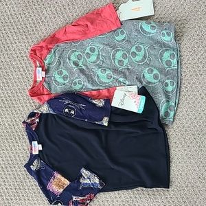 LulaRoe Disney Tops Girls 4 Jack Skellington
